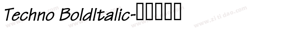 Techno BoldItalic字体转换